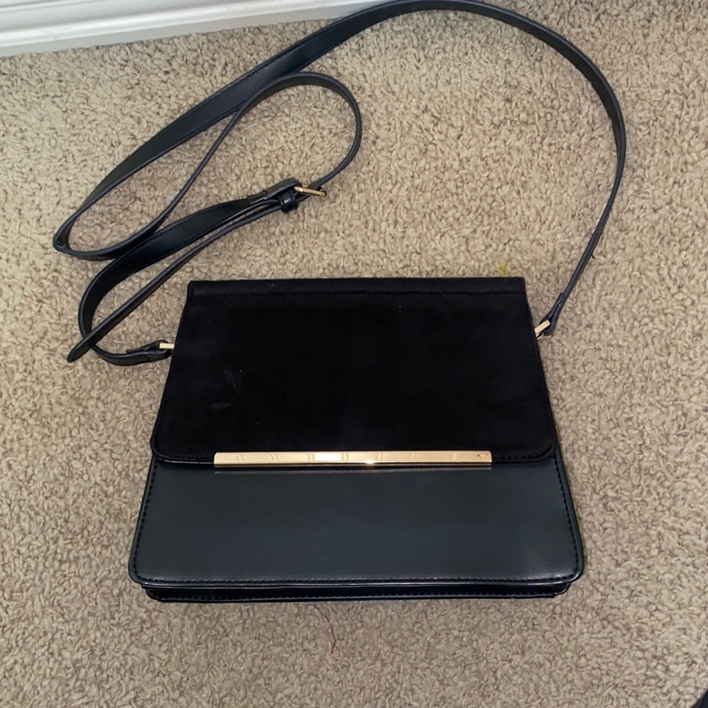 Cato Black Suede Crossbody bag